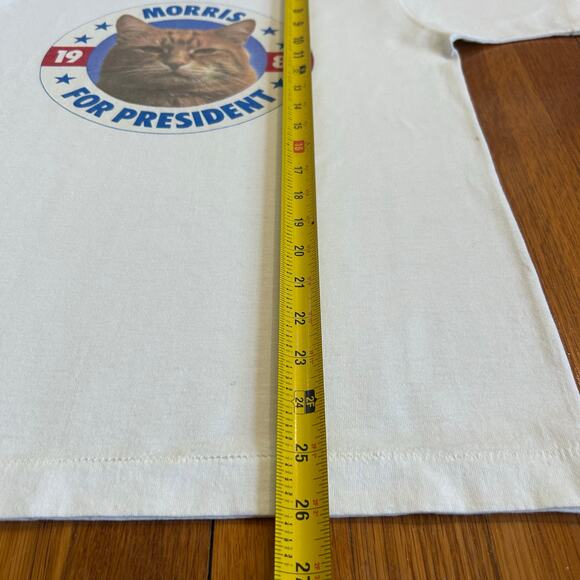 Vintage 1988 Morris The Cat for President Single Stitch Women’s Medium T-Shirt - Picture 14 of 16